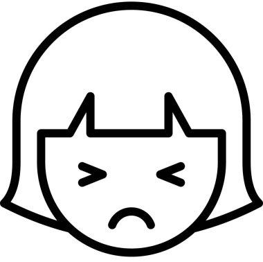 kız güzel vektör illüstrasyonu minimalistik 