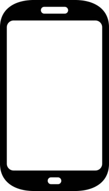 akıllı telefon düz simgesi, vektör, illüstrasyon 