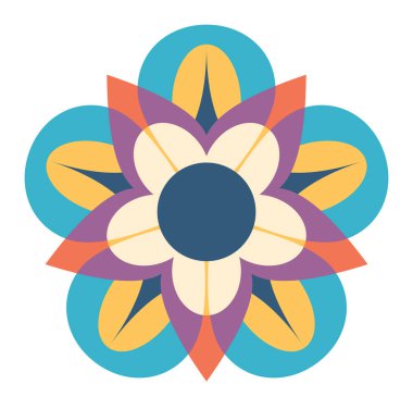 Çiçek mandala vektör çizimi 