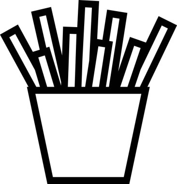 kızartmalar beyaz arkaplanda izole edildi, vektör illüstrasyonu