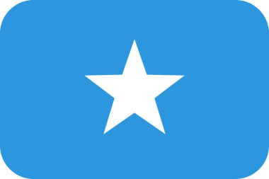 Somali vektör illüstrasyonunun bayrağı