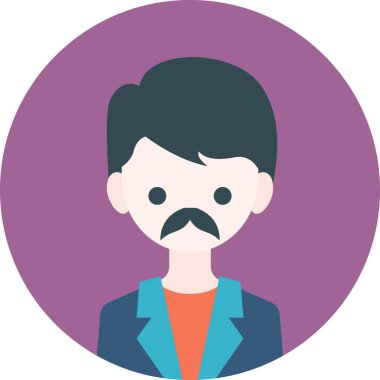 Erkek avatarın vektör illüstrasyonu 