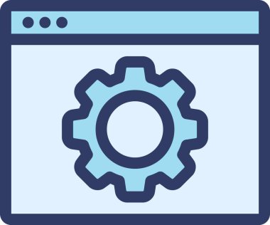 websitesi optimizasyon simgesi, minimalist vektör illüstrasyonu