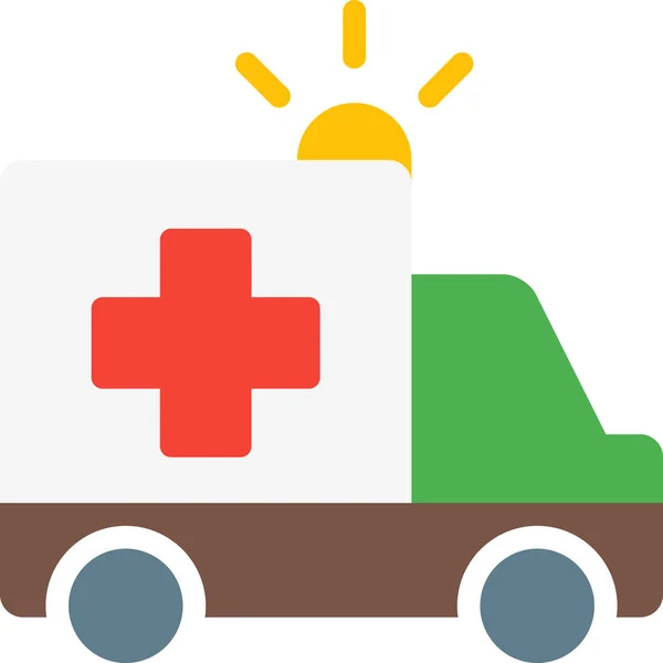 Krankenwagen Web Icon Vektor Illustration Hintergrund — Stockvektor