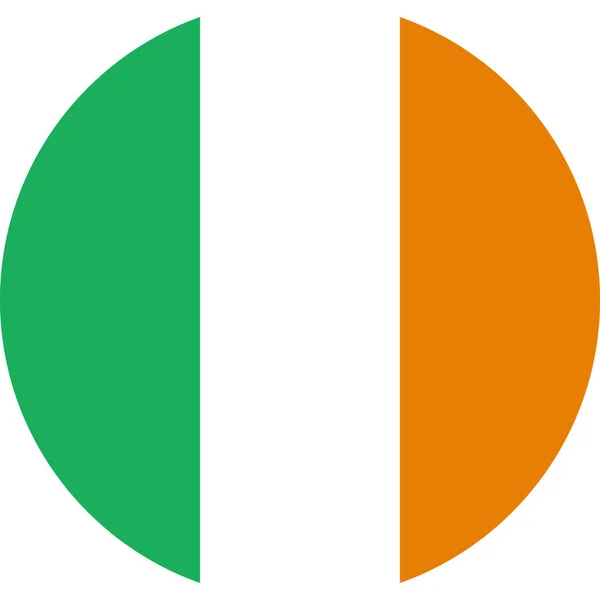 Bandeira Irlanda Ícone Plano Ilustração Vetorial —  Vetores de Stock