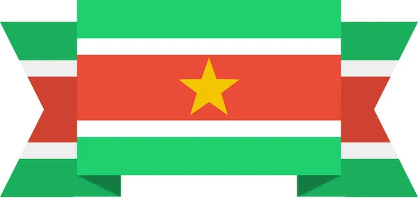 Bandeira Suriname Ilustração Vetorial — Vetor de Stock