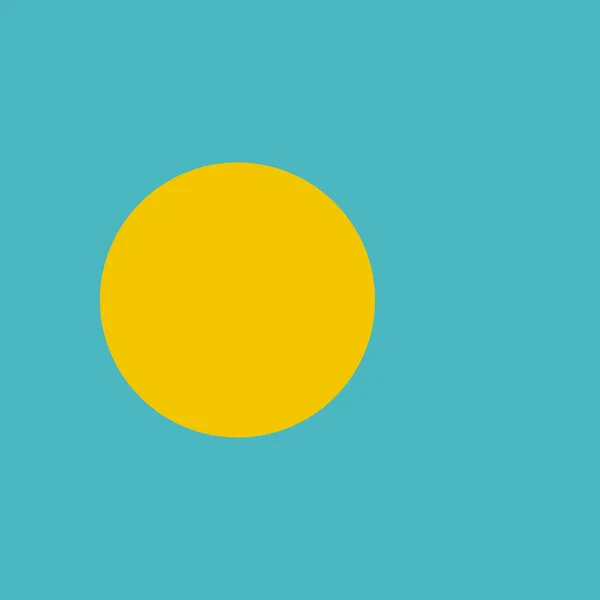 Bandeira Ícone Plano Palau Ilustração Vetorial — Vetor de Stock