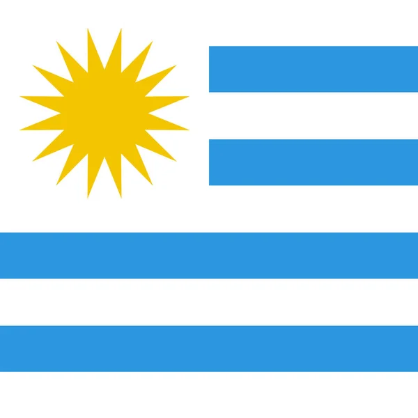 Bandeira Uruguai Ilustração Vetorial — Vetor de Stock