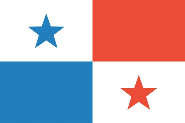 Bandeira Panamá Ícone Plano Ilustração Vetorial — Vetor de Stock