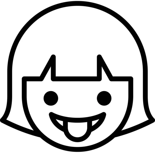 Chica Hermoso Vector Ilustración Minimalstic — Vector de stock