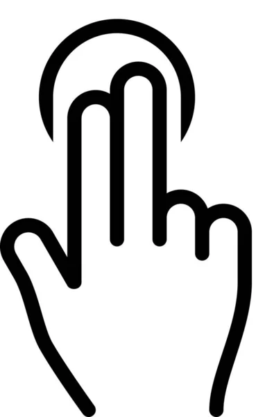 Tap Hand Touching Finger Vector Illustration — Stock Vector