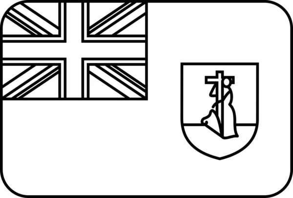 Bandiera Montserrat Icona Piatta Illustrazione Vettoriale — Vettoriale Stock