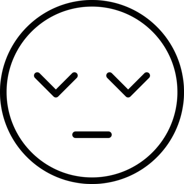 Expresión Cara Emoticono Vector Cara Aburrida Avatar Etiqueta Engomada Nota — Vector de stock