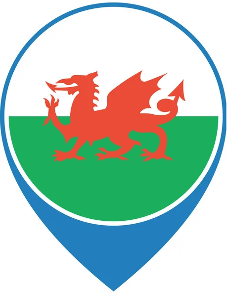 Flagga Wales Vektor Illustration — Stock vektor