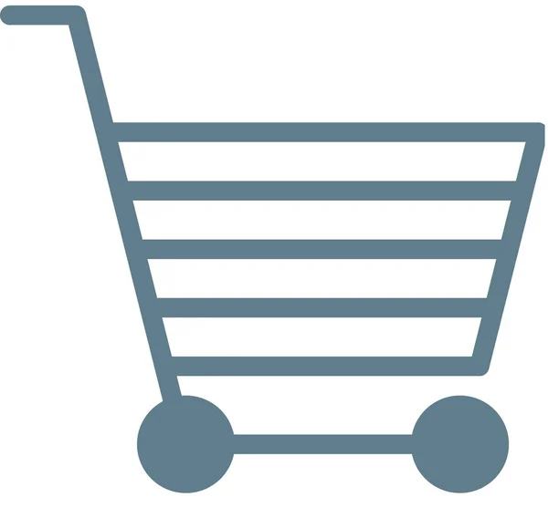 Vector Illustration Shopping Cart Trolley Online Purchase — Stock Vector