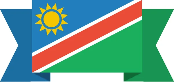 Flaga Namibii Ilustracja Wektora Flagi Świata — Wektor stockowy