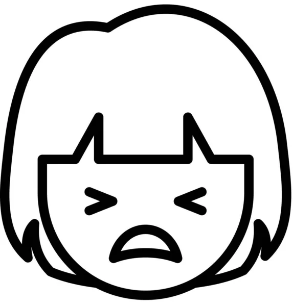 Trött Emoticon Koncept Vektor Illustration — Stock vektor