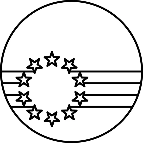 Flagga Kap Verde Platt Ikon Vektor Illustration — Stock vektor