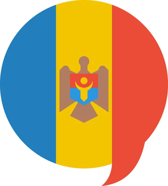 Прапор Молдови Плоска Ікона Вектор Ілюстрація — стоковий вектор