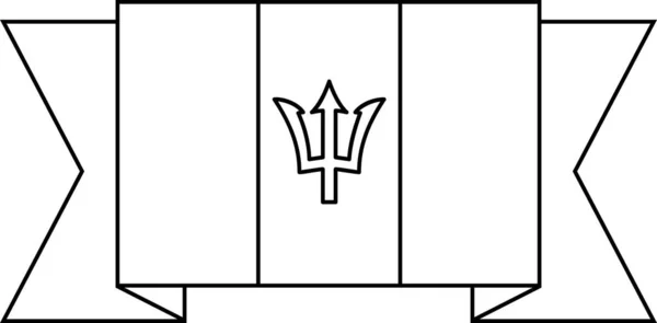 Векторная Иллюстрация Флага Барбадоса — стоковый вектор
