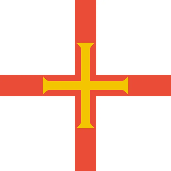 Guernseys Flagga Bakgrund Med Världsflaggan — Stock vektor