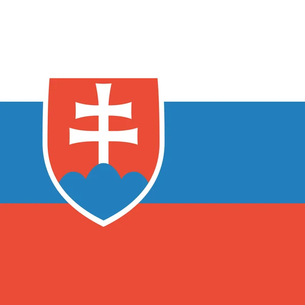Slovakiens Flagga Vektor Illustration — Stock vektor