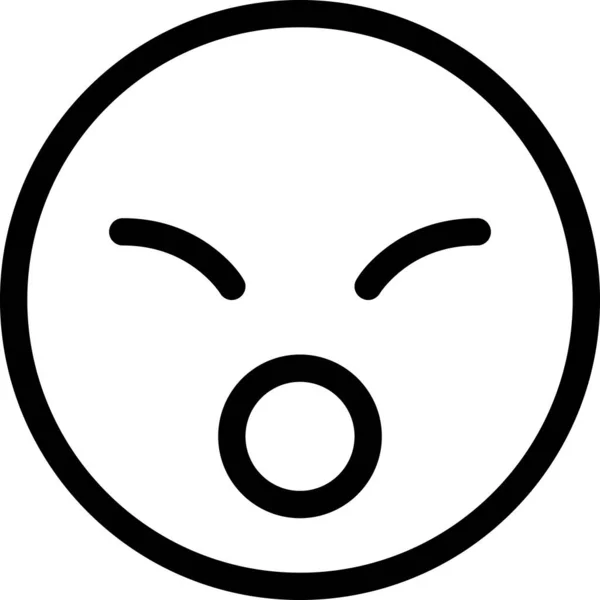 Gesichtsausdruck Emoticon Vektor Illustration — Stockvektor