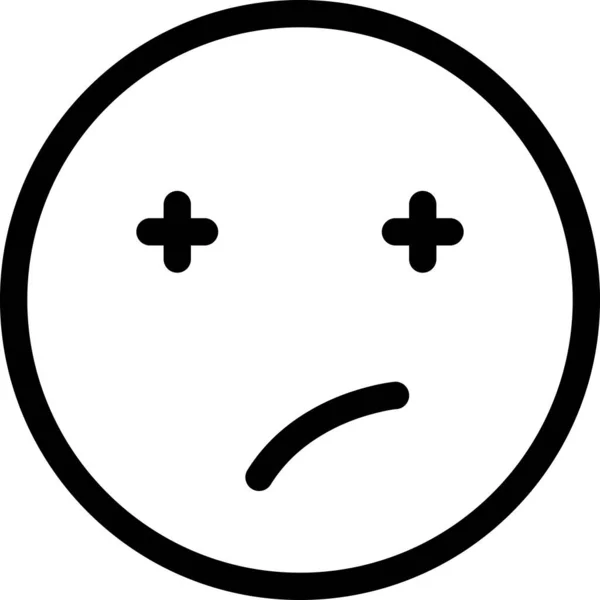 Gesichtsausdruck Emoticon Vektor Illustration — Stockvektor