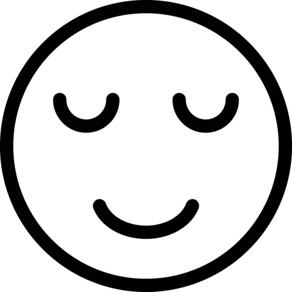 Expresión Sonrisa Cara Emoticono Vector Ilustración — Archivo Imágenes Vectoriales