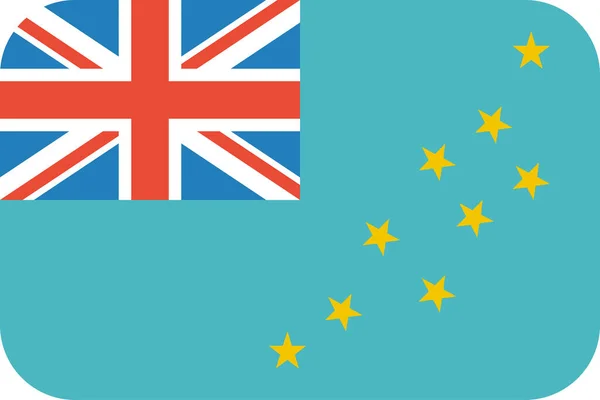 Bandera Tuvalu Vector Ilustración — Vector de stock