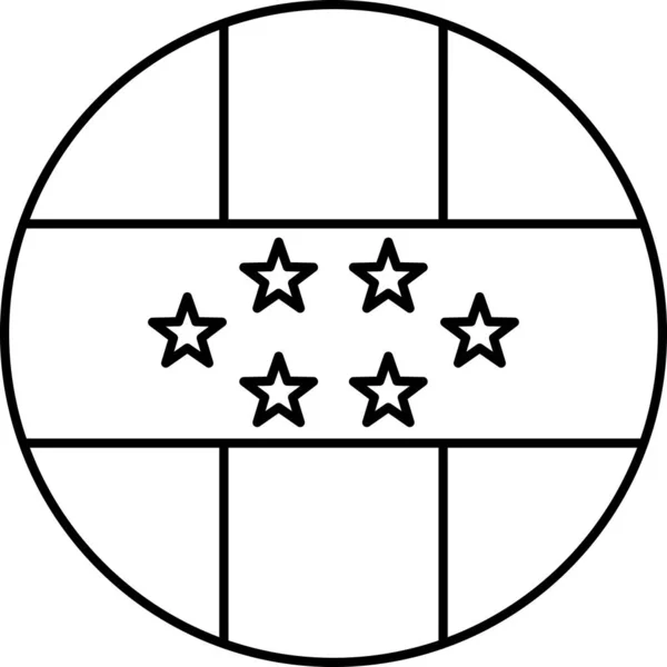 Flagge Der Niederländischen Antillen Flaches Symbol Vektorillustration — Stockvektor