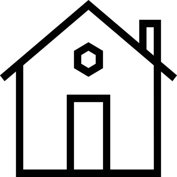 Icono Del Hogar Ilustración Vectorial Minimalista — Vector de stock