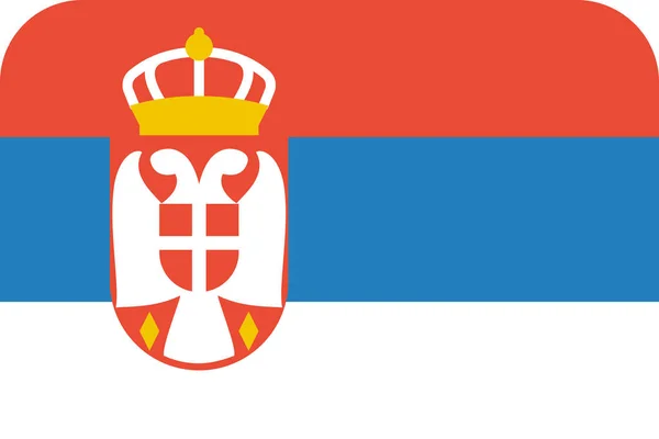 Flagge Serbiens Als Vektorillustration — Stockvektor