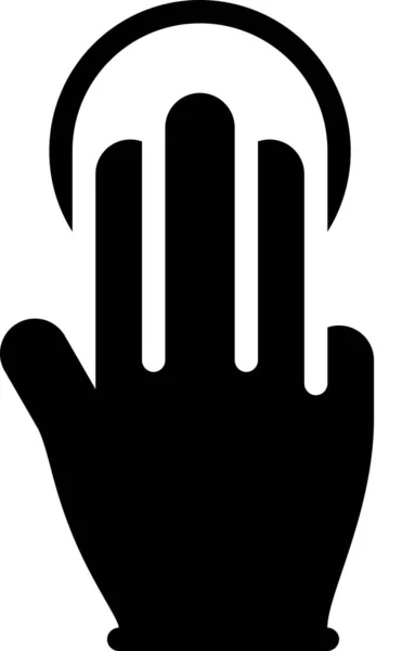 Кран Рука Торкається Палець Векторні Ілюстрації — стоковий вектор