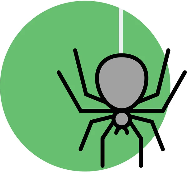 ハロウィーンのクモのアイコンベクトルイラスト — ストックベクタ