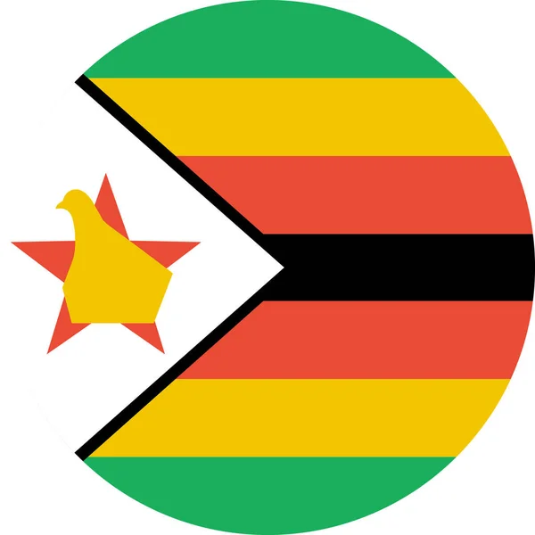 Vlag Van Zimbabwe Vector Illustratie — Stockvector