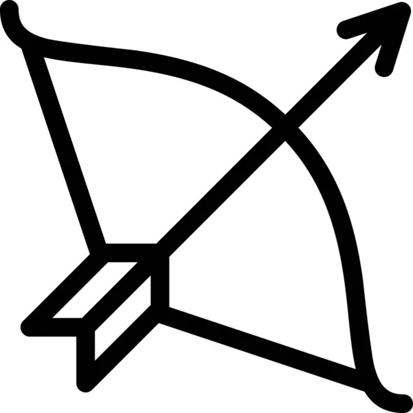 Ikona Łucznictwa Minimalistyczna Ilustracja Wektora — Wektor stockowy