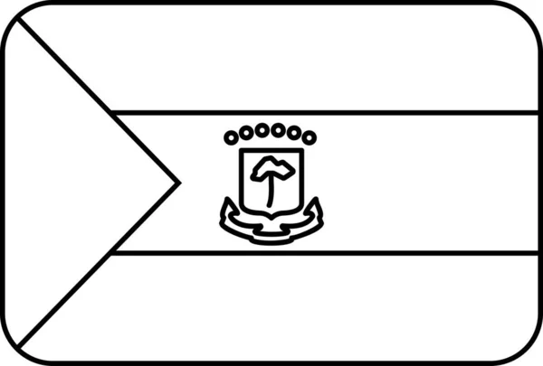 Bandeira Guiné Equatorial Ícone Plano Ilustração Vetorial — Vetor de Stock