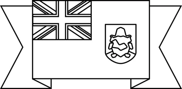 バミューダの旗ベクトル図 — ストックベクタ