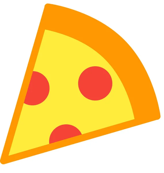 Italian Pizza Icon Vector Illustration — Stock Vector