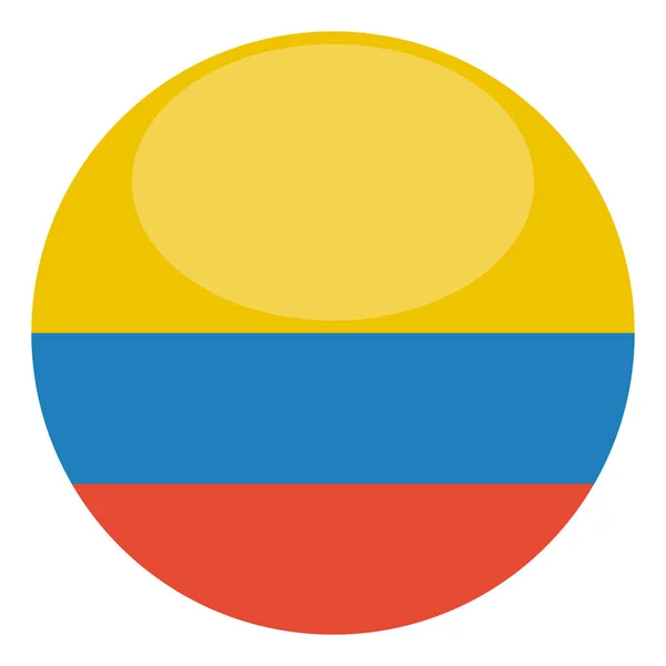 Colombia Flagga Isolerad Vit Bakgrund Vektor Illustration — Stock vektor