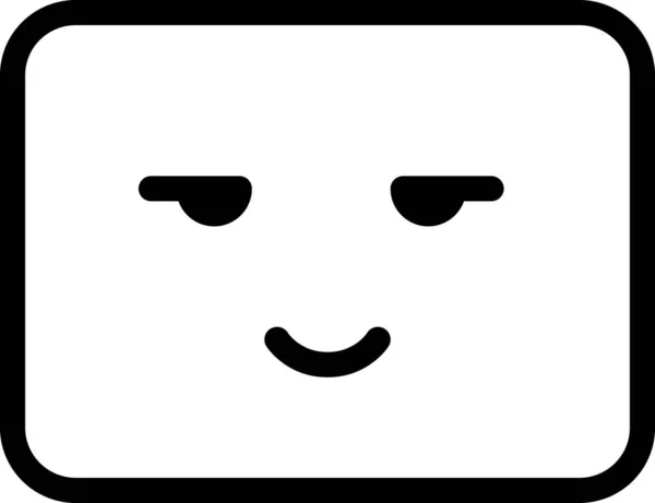 Happy Icon Face Avatar Emoticon Expression Mood Minimalistic Vector Illustration — Stockový vektor