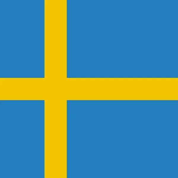 Flagge Der Schwedischen Vektorillustration — Stockvektor