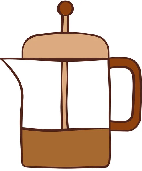 Kaffeemaschine Isoliert Auf Weißem Hintergrund Vektorillustration — Stockvektor