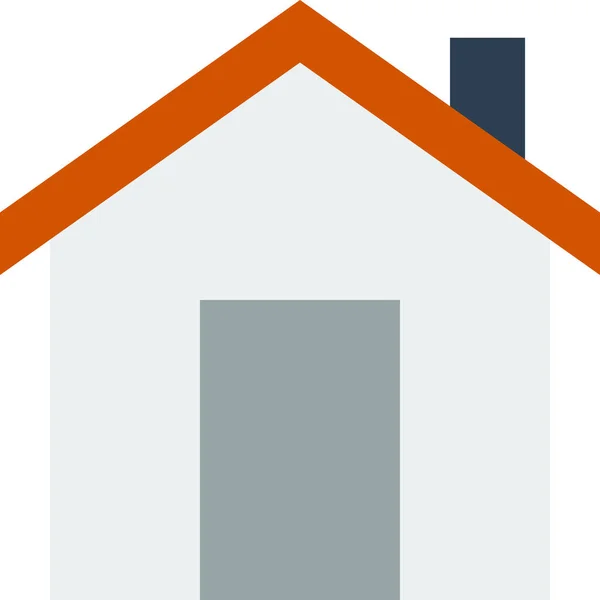Icona Dell Edificio Isolata Sfondo Bianco Illustrazione Vettoriale — Vettoriale Stock
