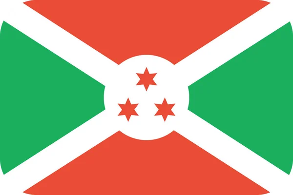 Flaga Burundi Wektor Ilustracja — Wektor stockowy