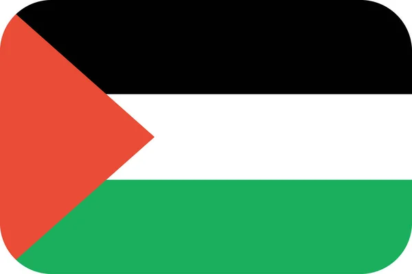 Bandera Territorio Palestino Icono Plano Vector Ilustración — Vector de stock