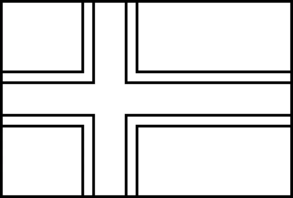 Flagge Der Aland Inseln Flaches Symbol Vektor Illustration — Stockvektor