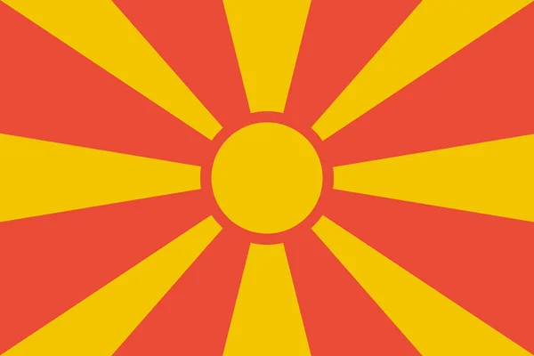 Makedonya Bayrağı Dünya Bayrağı Kavramı — Stok Vektör