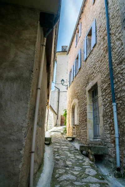 Necec Aveyron Daki Oldukça Ortaçağ Köyü Şatosunun Kalıntıları Tarafından Yönetiliyor — Stok fotoğraf